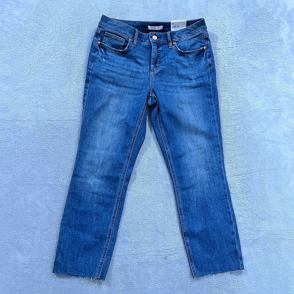 LC LAUREN CONRAD Jeans Women's 12 Skinny Crop Mid Rise Slim Stretch‎ Denim
